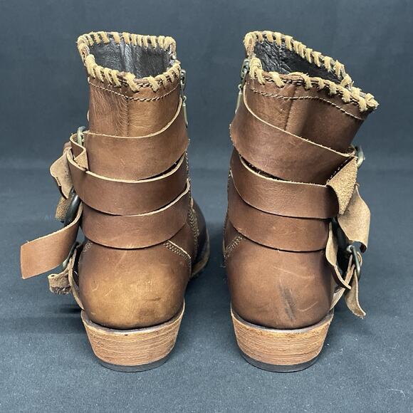 Liberty Black Womens 8.5 Ankle Boots Brown Leather LB711354 Soles Need Repair - Picture 4 of 14